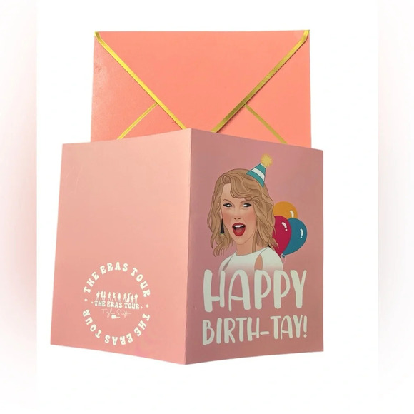 2 Taylor Swift Happy Birthday Card Swiftie Gift Eras Tour - Picture 9 of 9